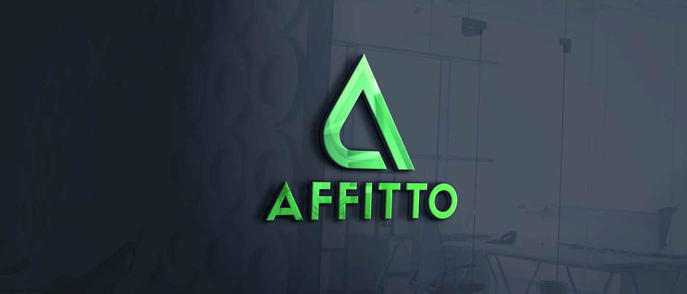 The logo of the company Affitto in 3D