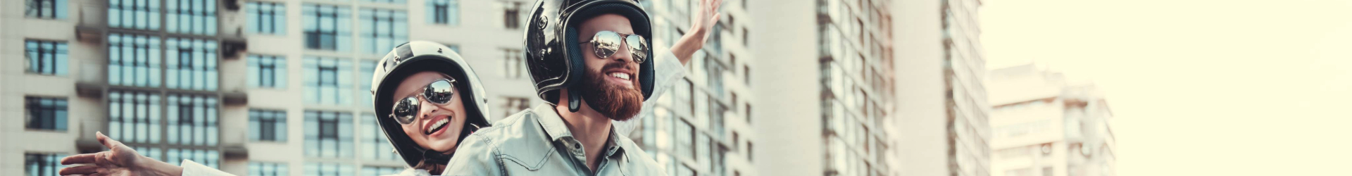 front headlights of a blue motorcycle
