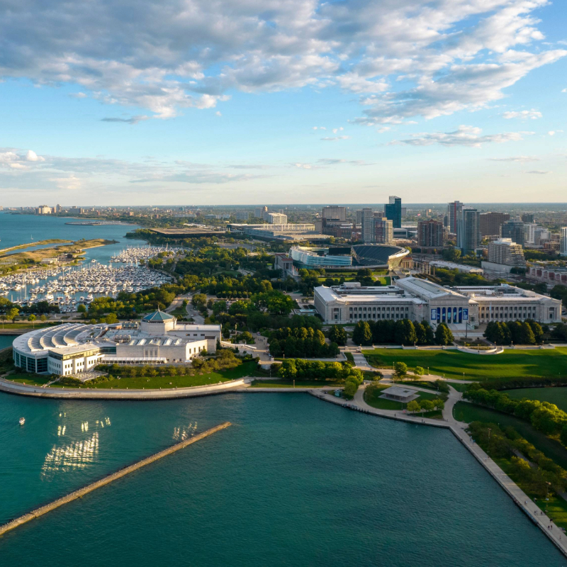 Overhead view of Ozark mountains surrounding by trees